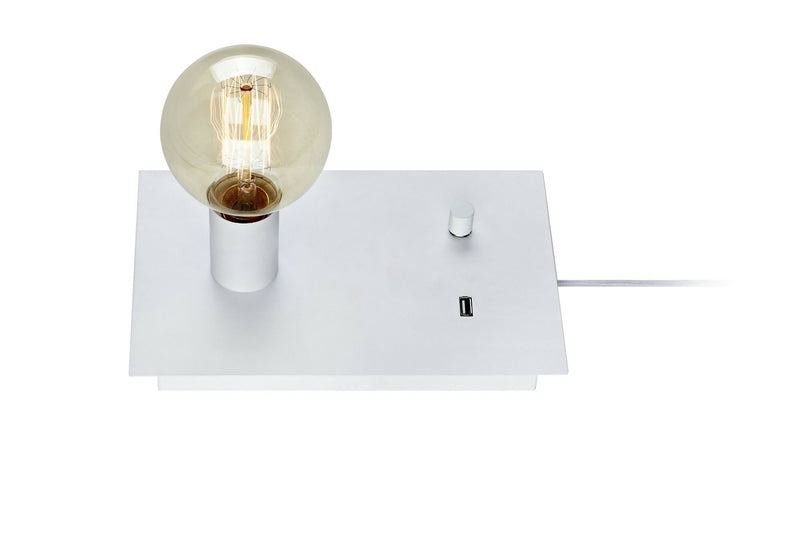 Lámpara De Mesa Load Blanco Con Puerto Usb