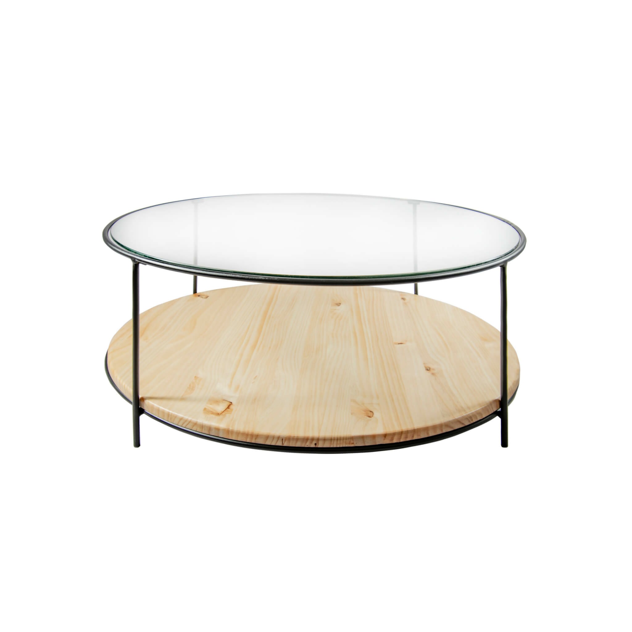 Mesa de Centro Dos Niveles Redonda GLASS MIMA