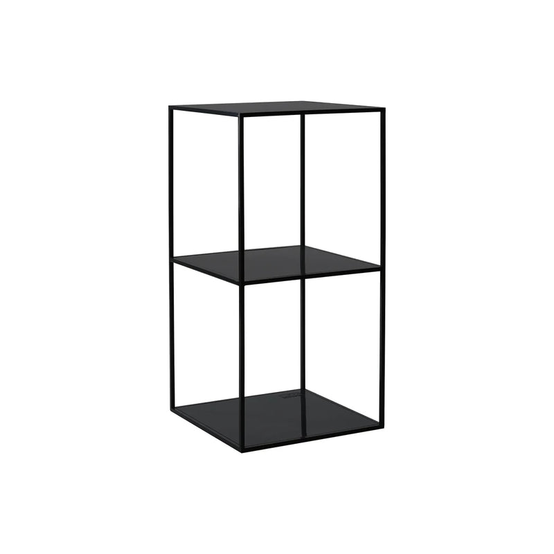 Mesa Lateral Altar Doble Repisa Metal Black