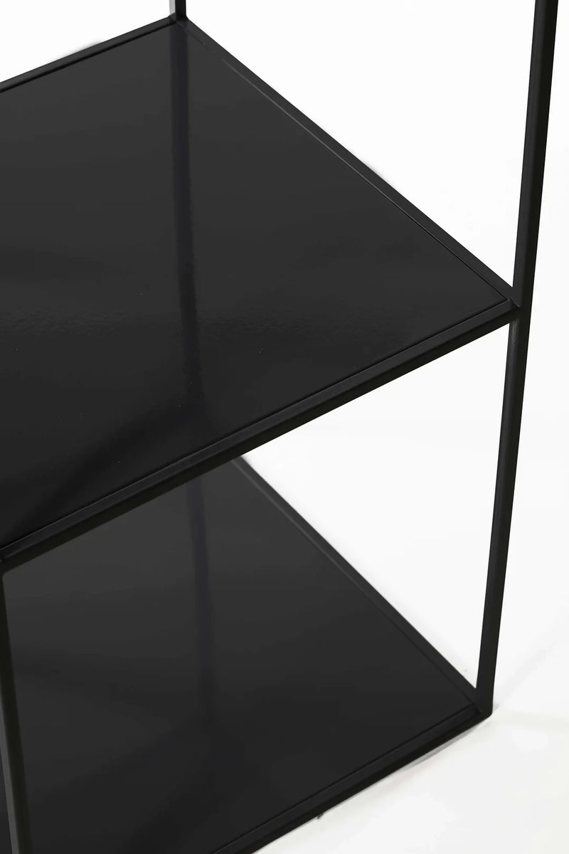 Mesa Lateral Altar Doble Repisa Metal Black