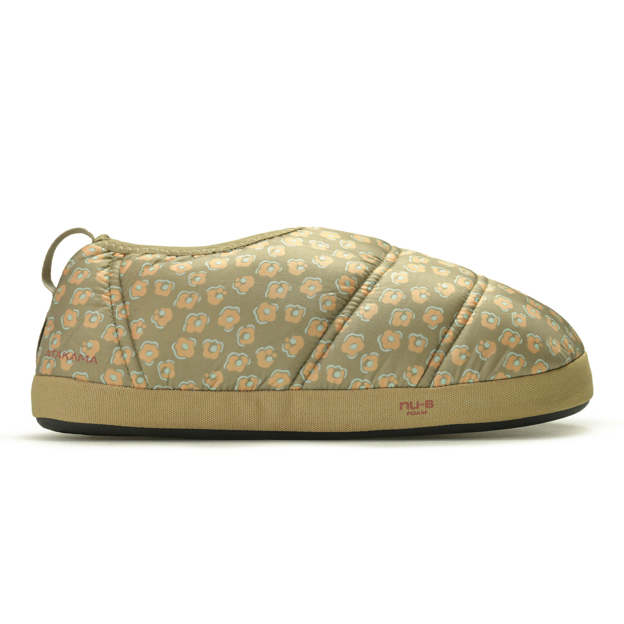 Pantufla Futaleufú Verde Print Flores Atakama Outdoor