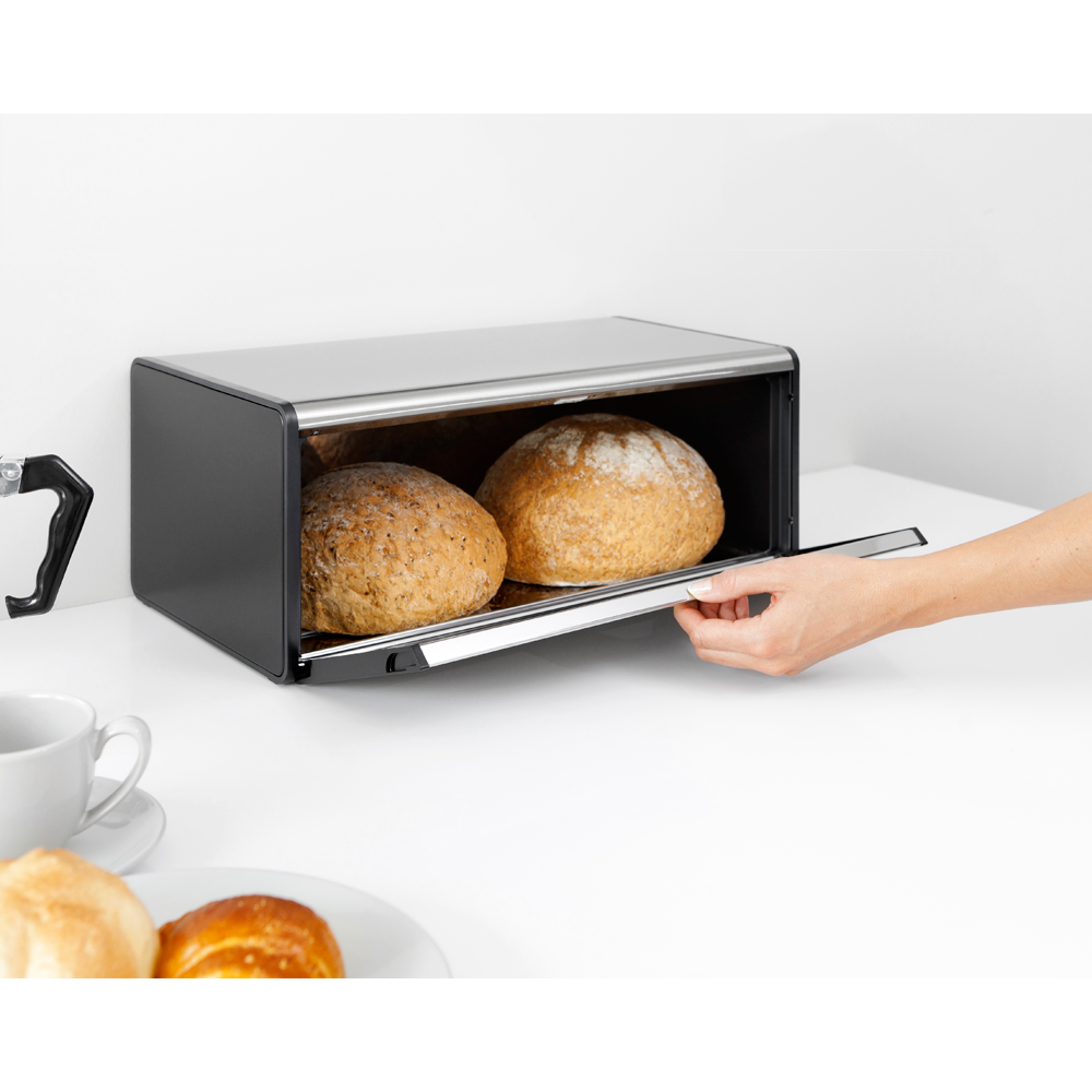 Panera de tapa abatible Matt Steel Fingerprint Proof