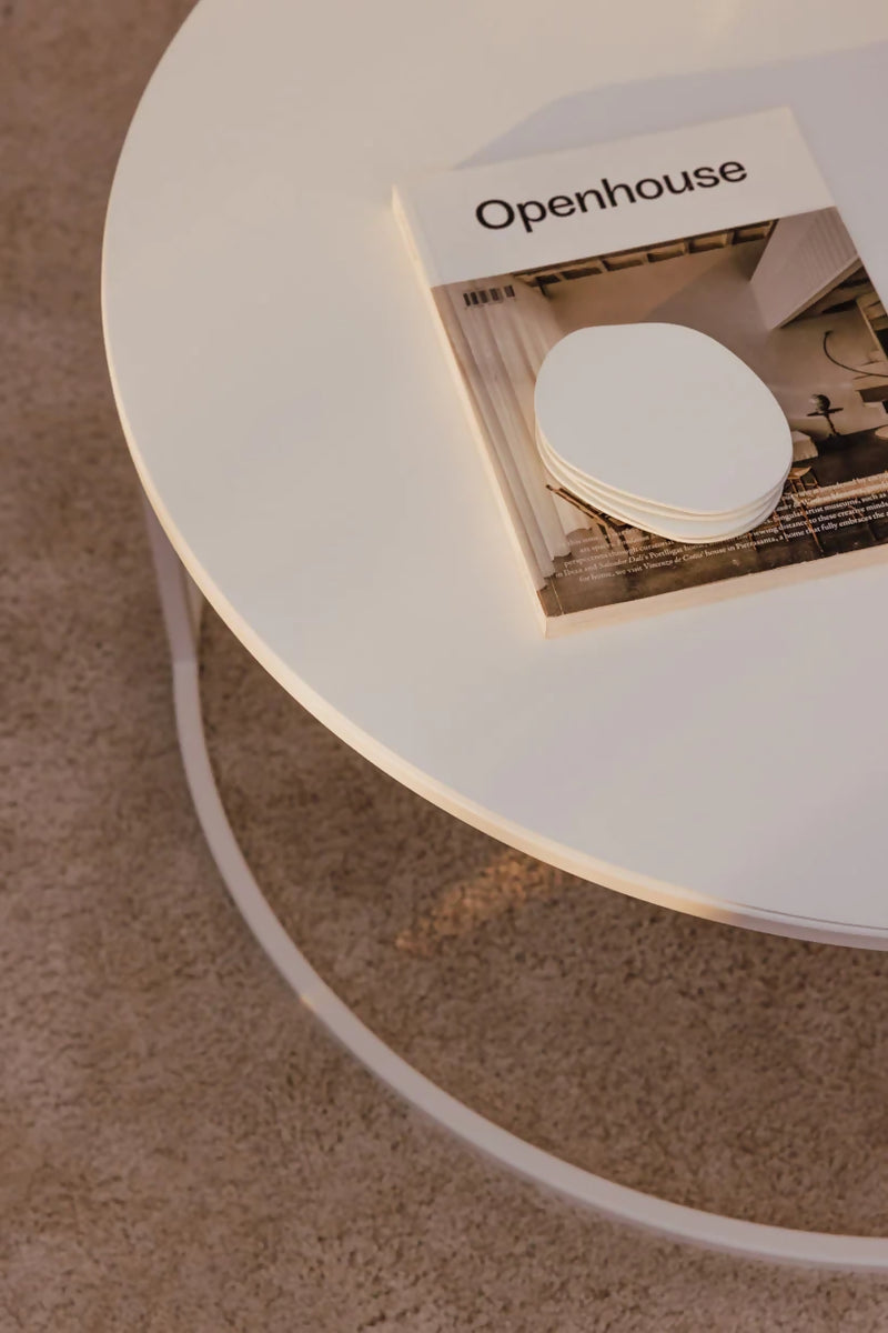 Mesa de centro circular | METAL WHITE