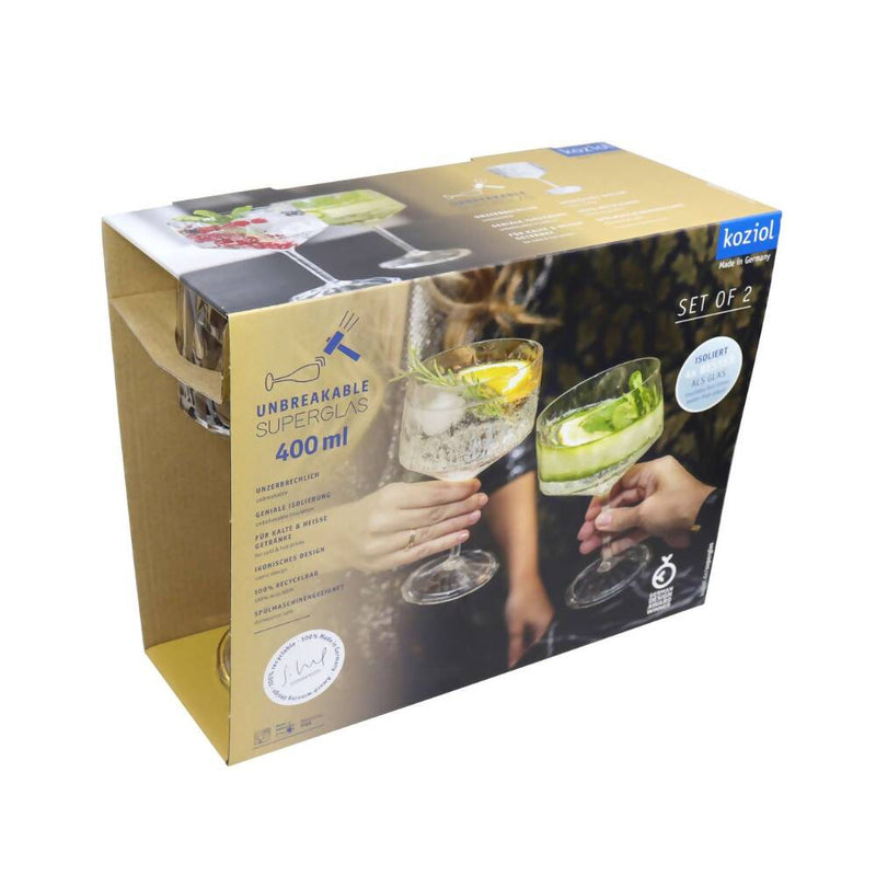 Set 2 Copas Koziol Superglass N°15