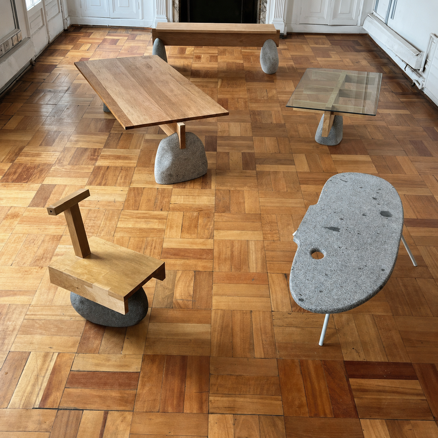 muebles madera y piedra chile