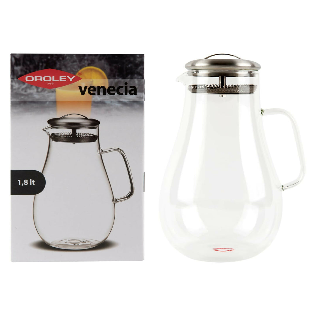 Set Jarra con filtro Venecia 1.8 Lts + Set 2 vasos Génova 250ml