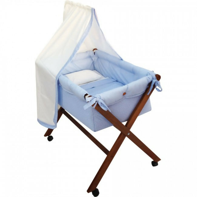 Cuna con Dosel Puntitos Rosado Bee Bee