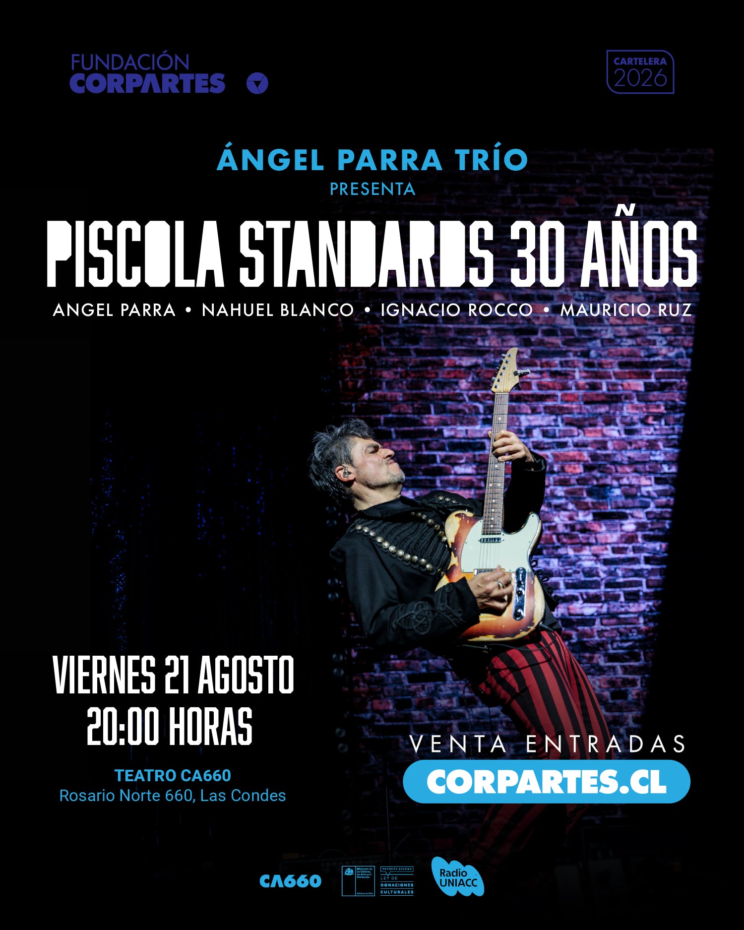 Entradas para Ángel Parra Trío presenta “Piscola Standards, 30 años”