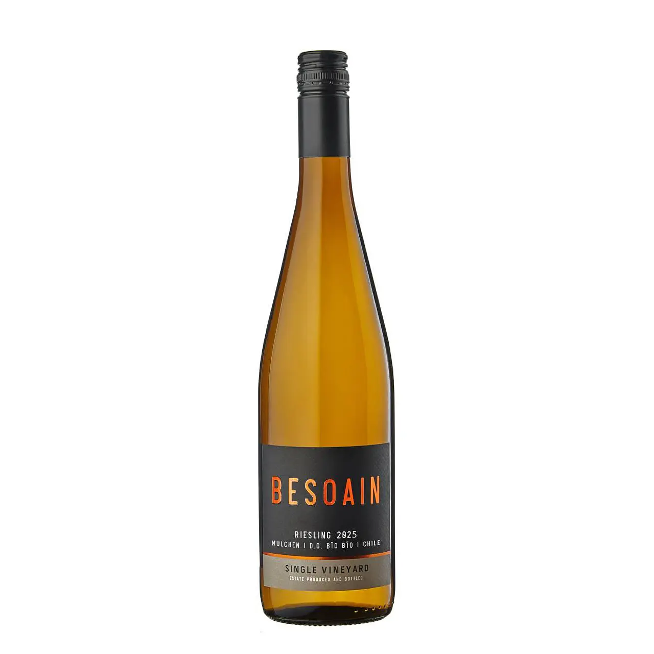 Botella de Riesling Seco Besoain cosecha 2025 - Vino blanco seco con notas cítricas y gran frescura mineral