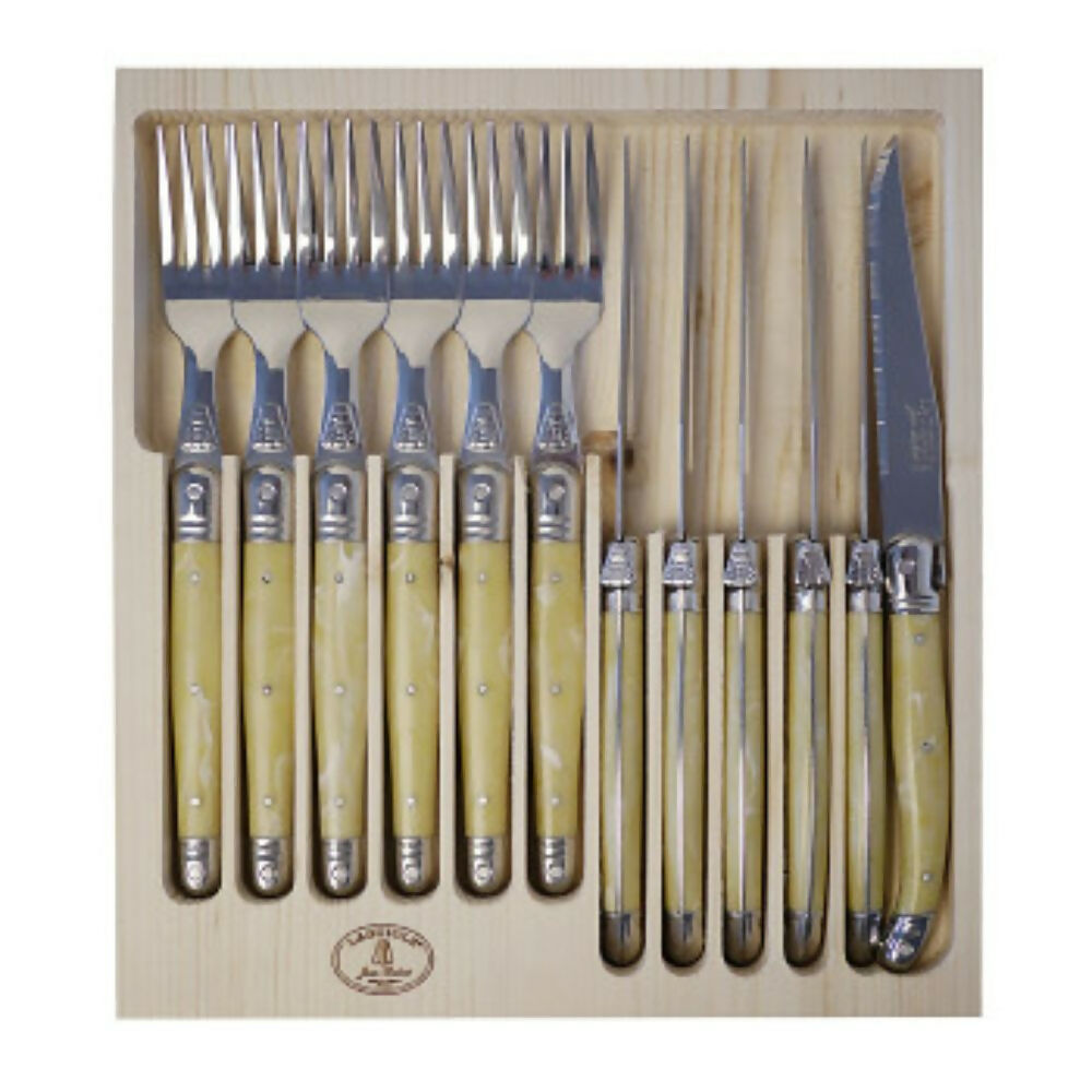 LAGUIOLE SET 12 PIEZAS (6 tenedores + 6 cuchillos)