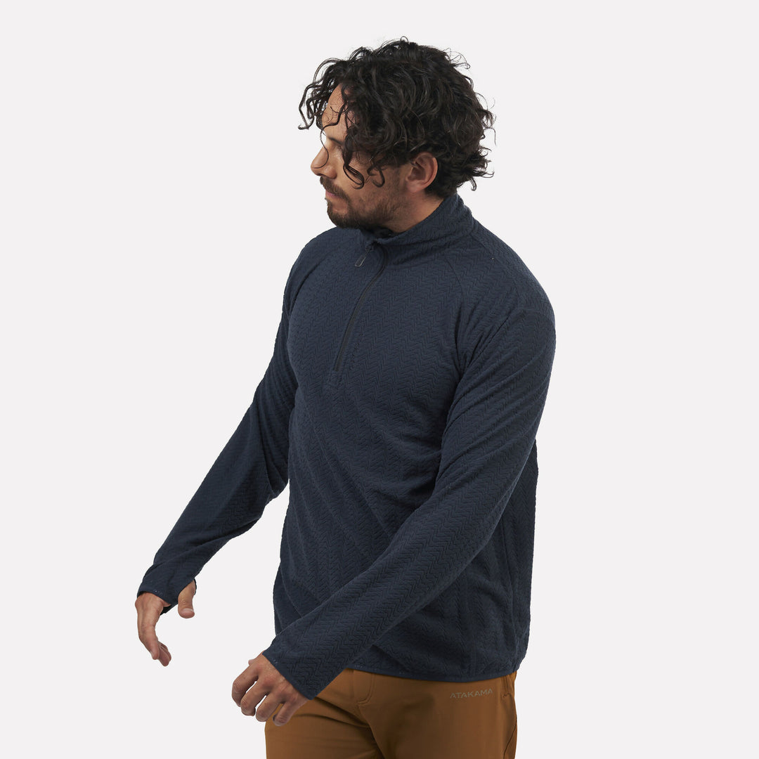 Polar Fleece Ultraligero Hombre 1/4-Zip Volca Azul Marino