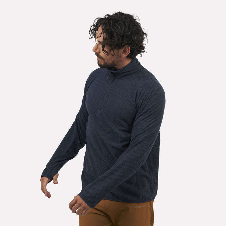 Polar Fleece Ultraligero Hombre 1/4-Zip Volca Azul Marino