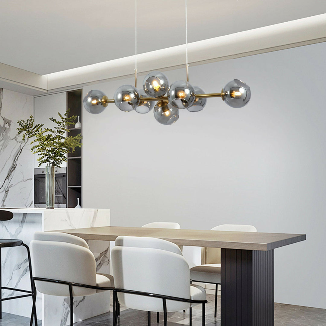 LAMPARA COLGANTE MAGNUS CRISTAL AHUMADO