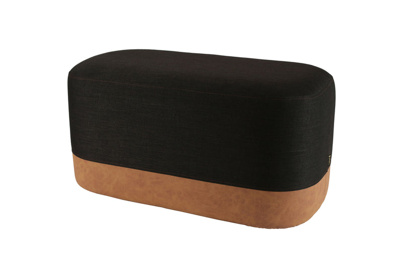 LOW POUF RECTANGULAR NEGRO UBUNTU