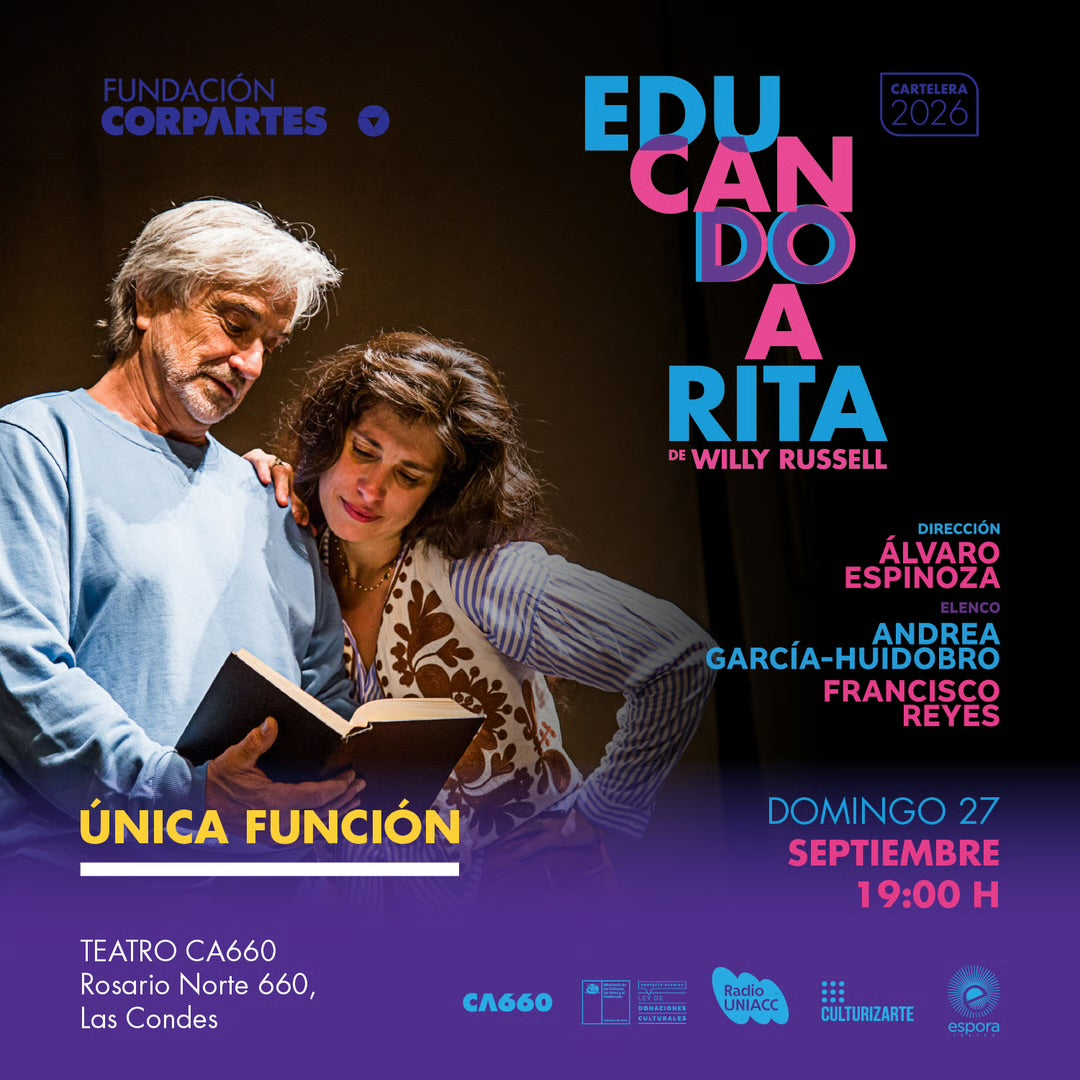 Obra "Educando a Rita" con Francisco Reyes y Andrea García-Huidobro en Teatro CA660 | Entradas y Descuento