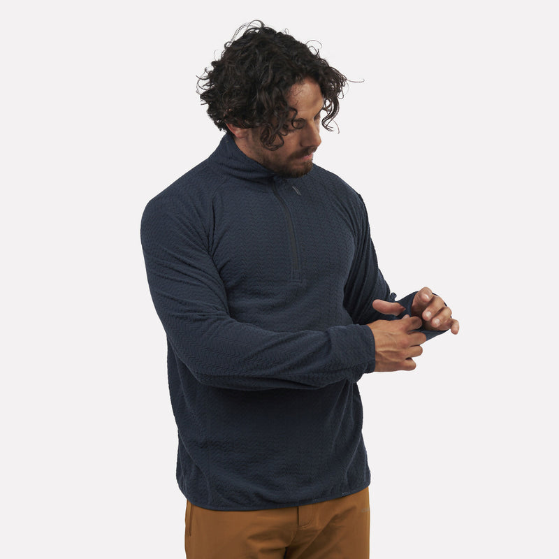 Polar Fleece Ultraligero Hombre 1/4-Zip Volca Azul Marino
