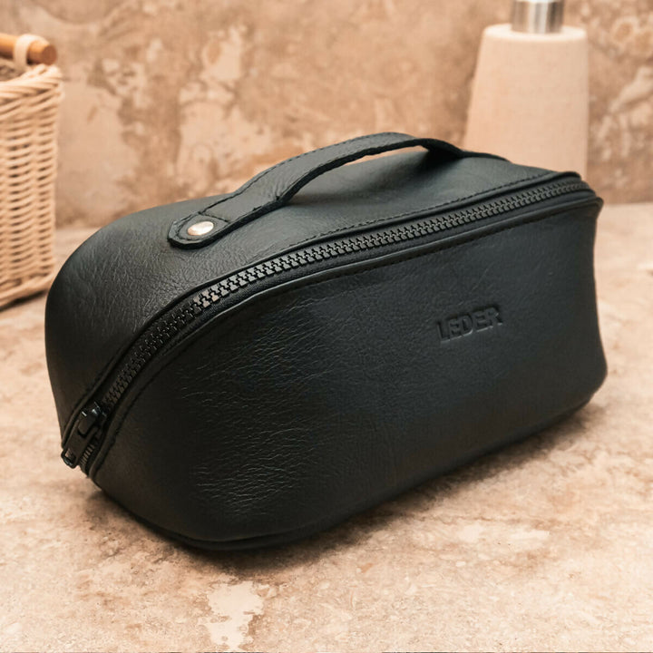 Neceser de Mano de Cuero Cubo