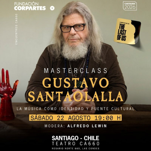 Gustavo Santaolalla en Santiago | Masterclass íntima sobre música y creatividad