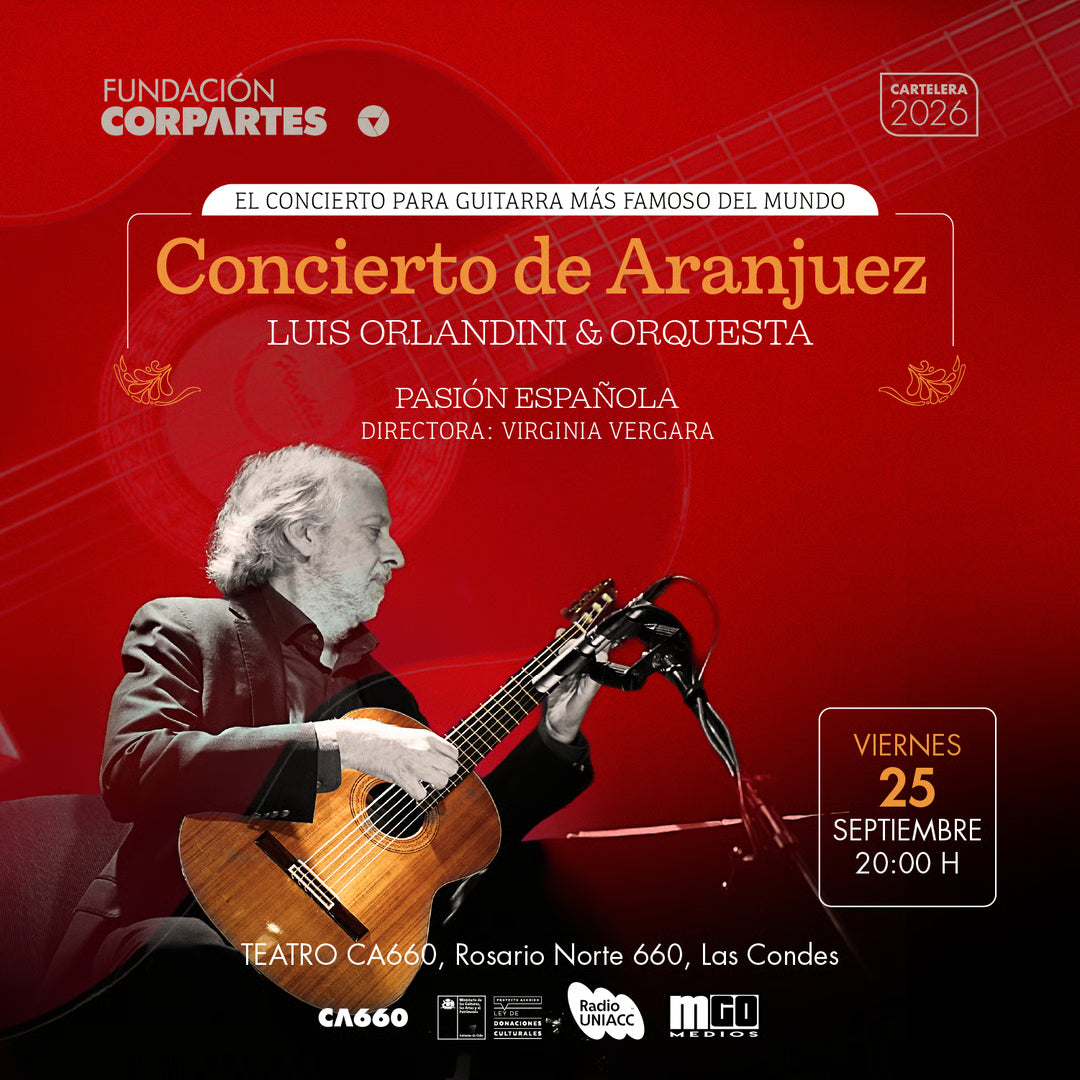 Concierto de Aranjuez con Luis Orlandini & Orquesta en Teatro CA660 | Entradas Palco y Descuento Especial