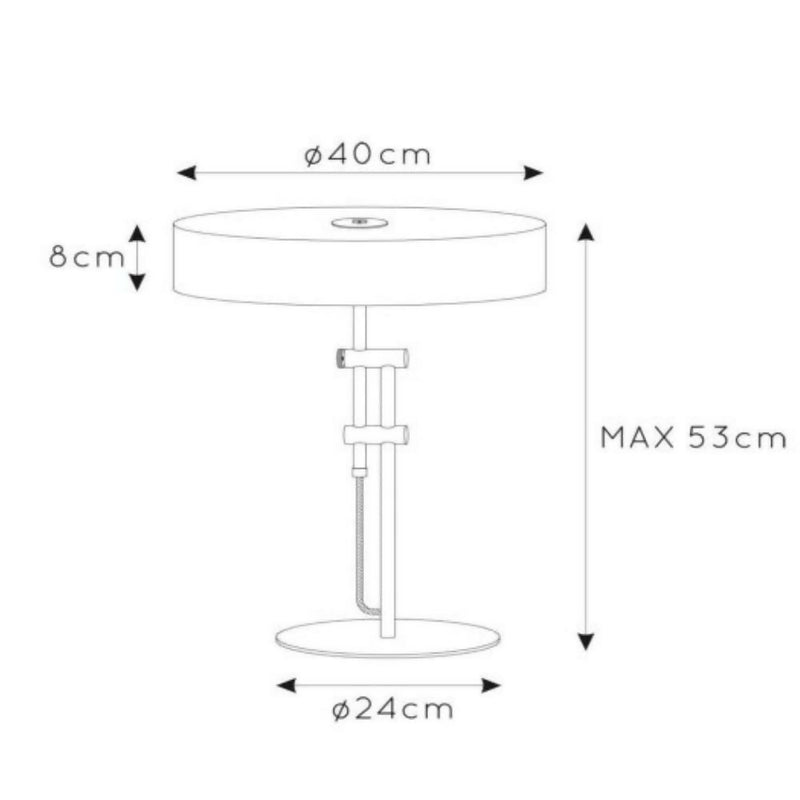 LAMPARA DE MESA GIADA 2XE27