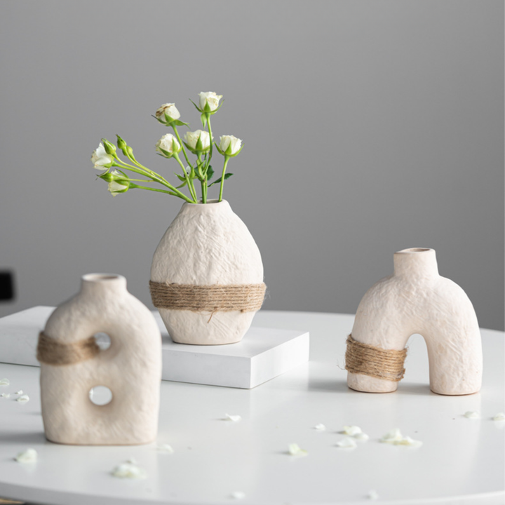 Set 3 Floreros Cerámica Eco Terra