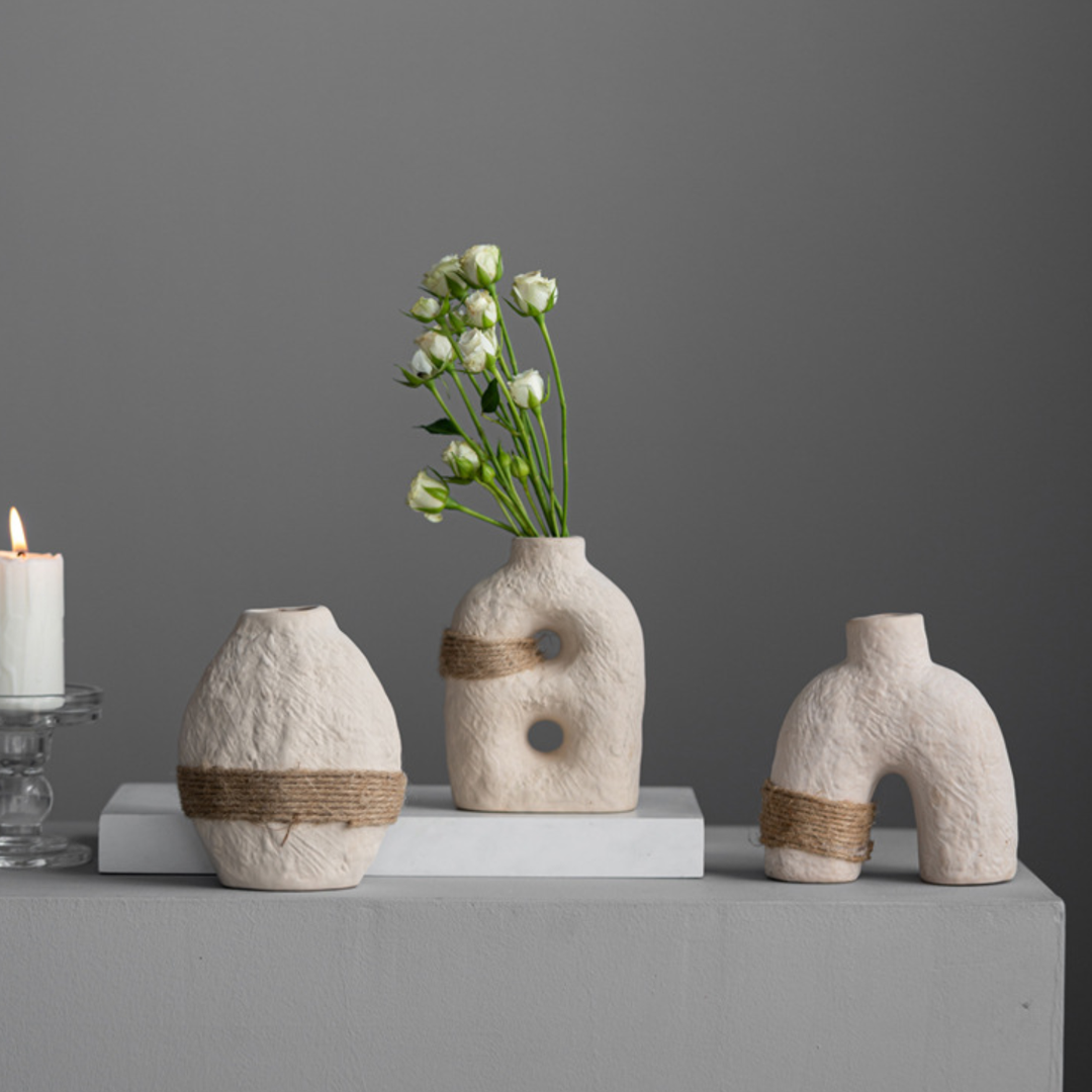 Set 3 Floreros Cerámica Eco Terra