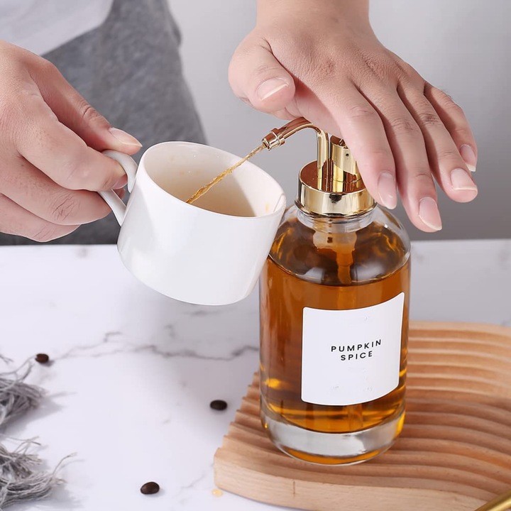 Dispensadores de Vidrio 500ml Botella Luxe Set 2 Dorado