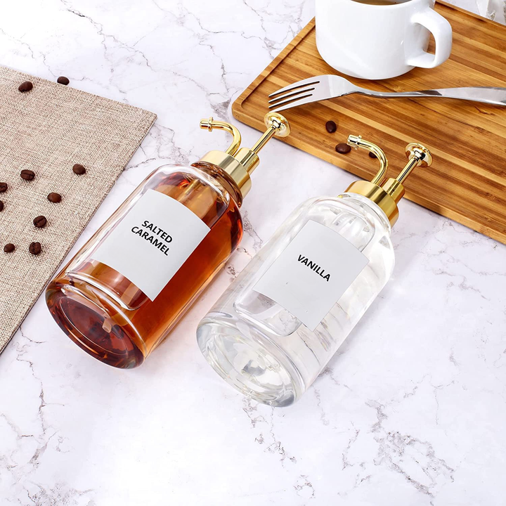 Dispensadores de Vidrio 500ml Botella Luxe Set 2 Dorado