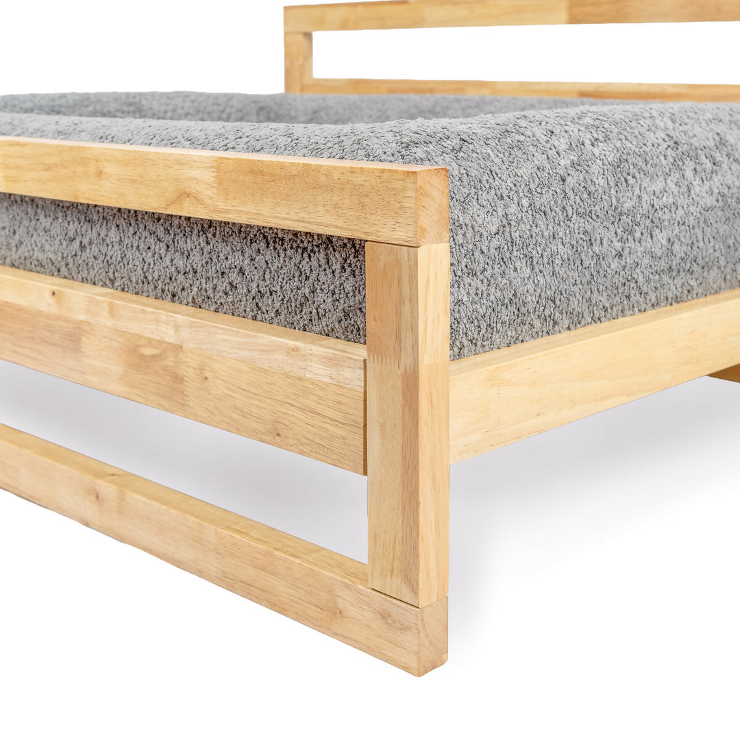 Cama Essential Memory Foam Gris con Base Manhattan