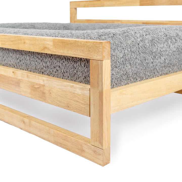 Cama Essential Memory Foam Gris con Base Manhattan