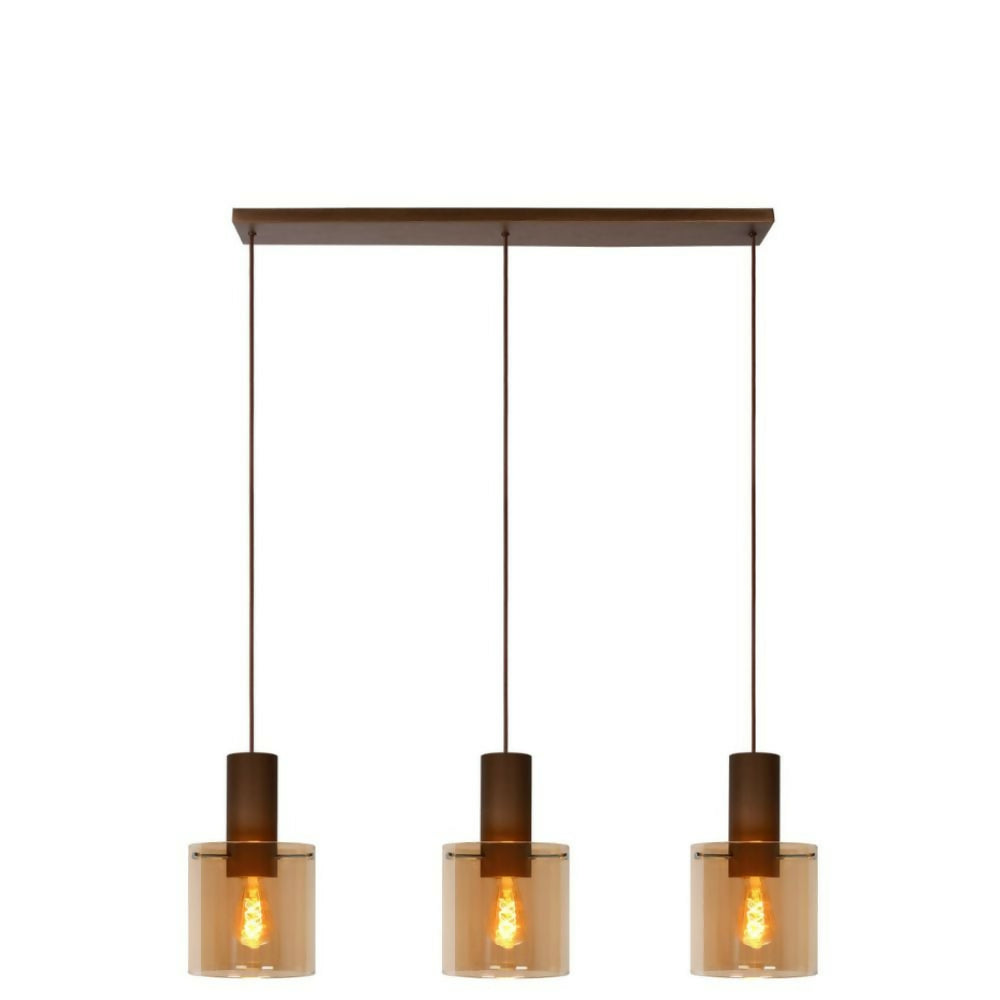 LAMPARA COLGANTE TOLEDO AMBAR 3xE27