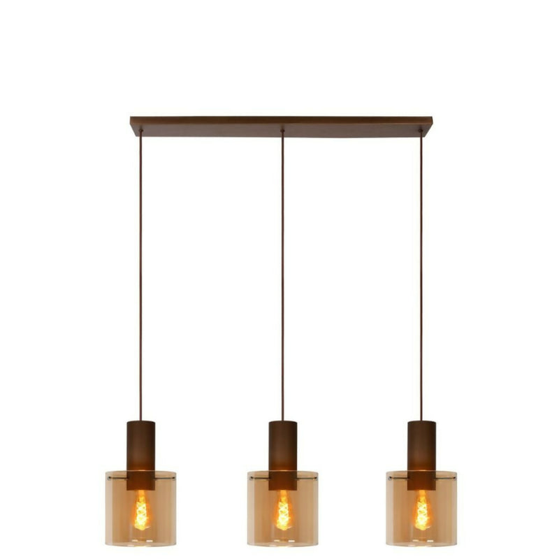 LAMPARA COLGANTE TOLEDO AMBAR 3xE27