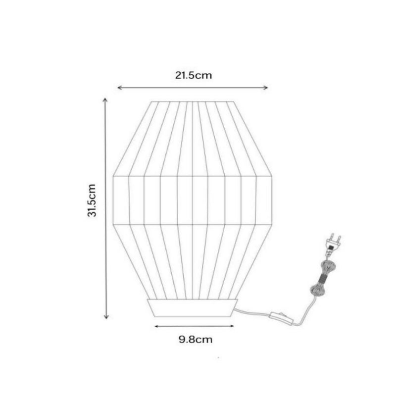 LAMPARA DE MESA CORDULLE 1xE27