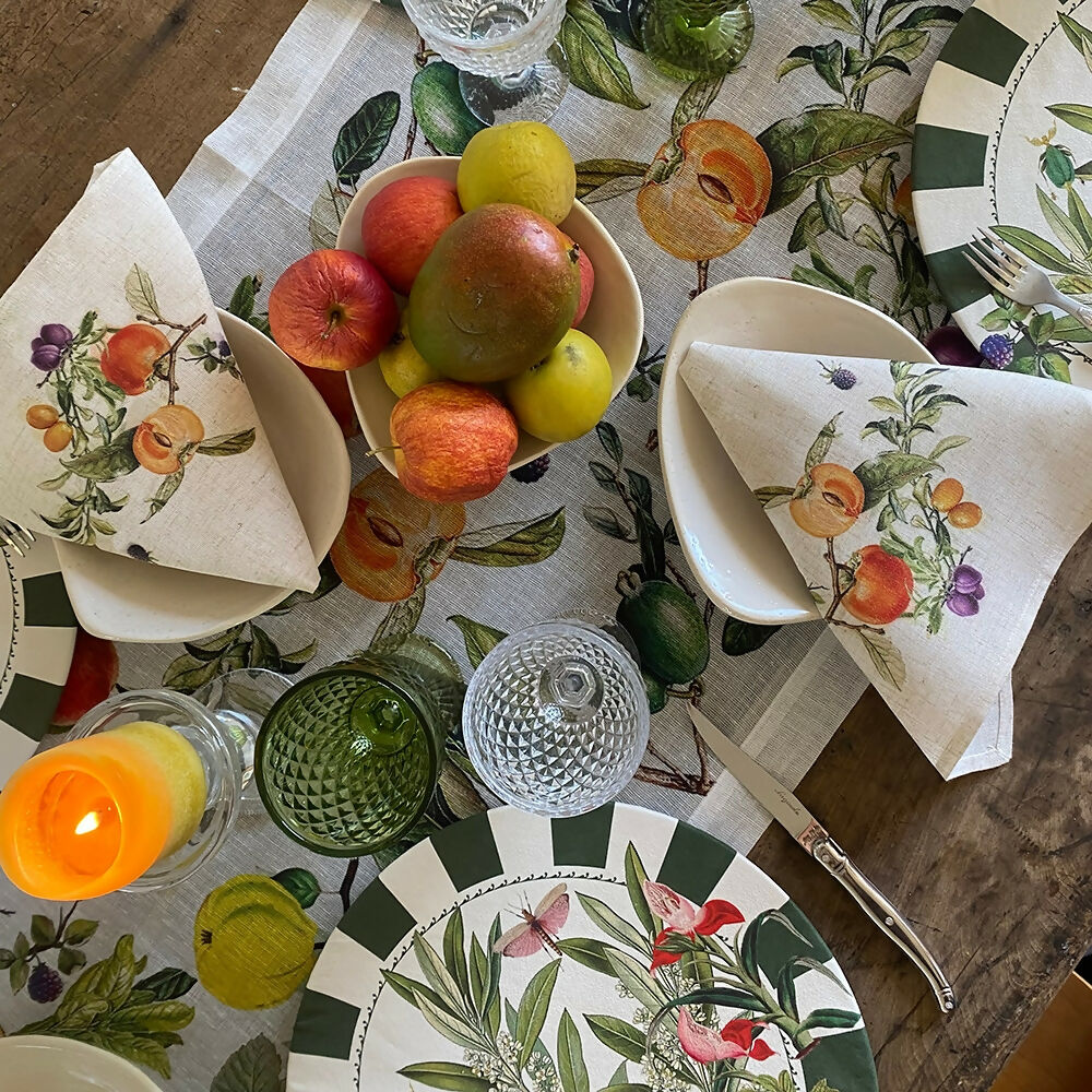 Set 4 Servilletas Frutas - Lino Poliester