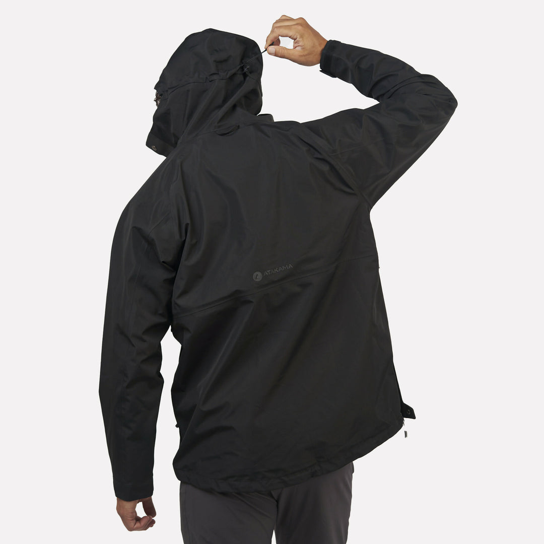 Chaqueta Impermeable Hombre Hanorak Frontera Negra