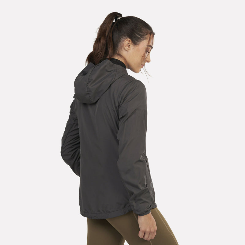 Chaqueta Cortaviento Ultraligero Mujer Declive Gris Arena