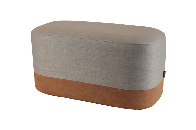 LOW POUF RECTANGULAR GRIS CLARO UBUNTU