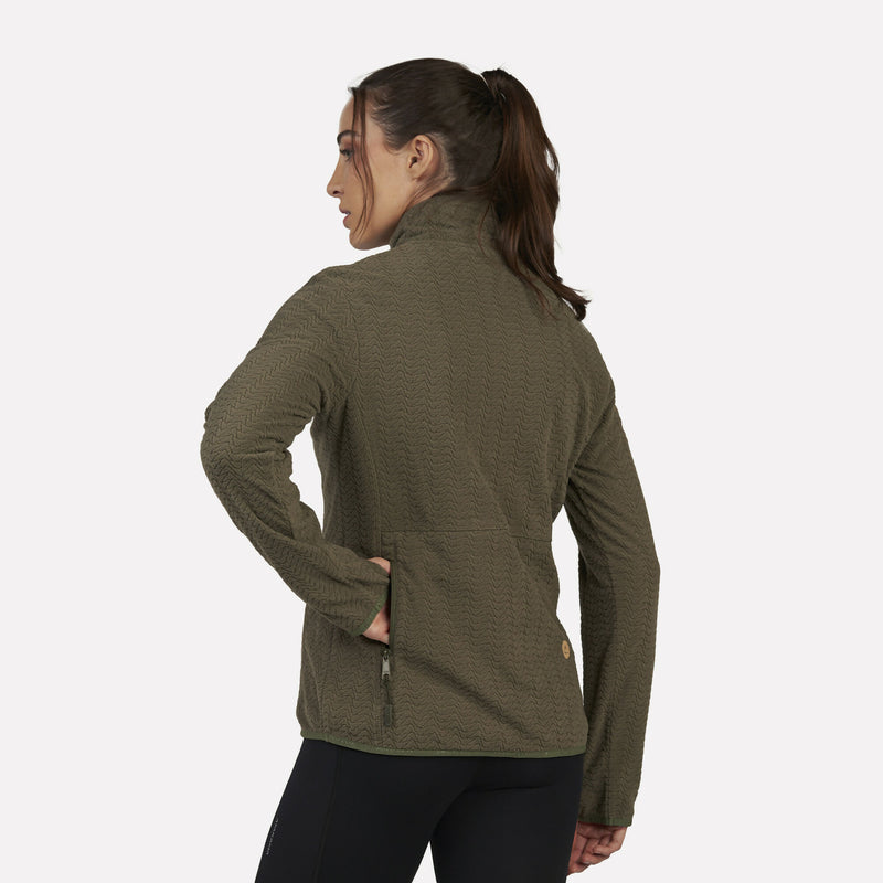 Polar Fleece Ultraligero Mujer 1/4-Zip Volca Verde Oliva