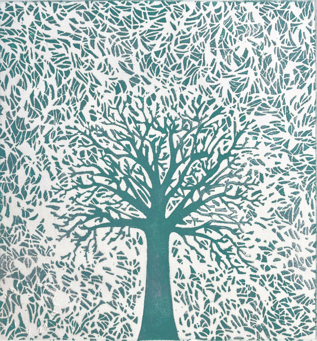 pequeño árbol turquesa