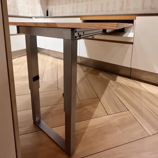 Riel telescópico para mesa oculta