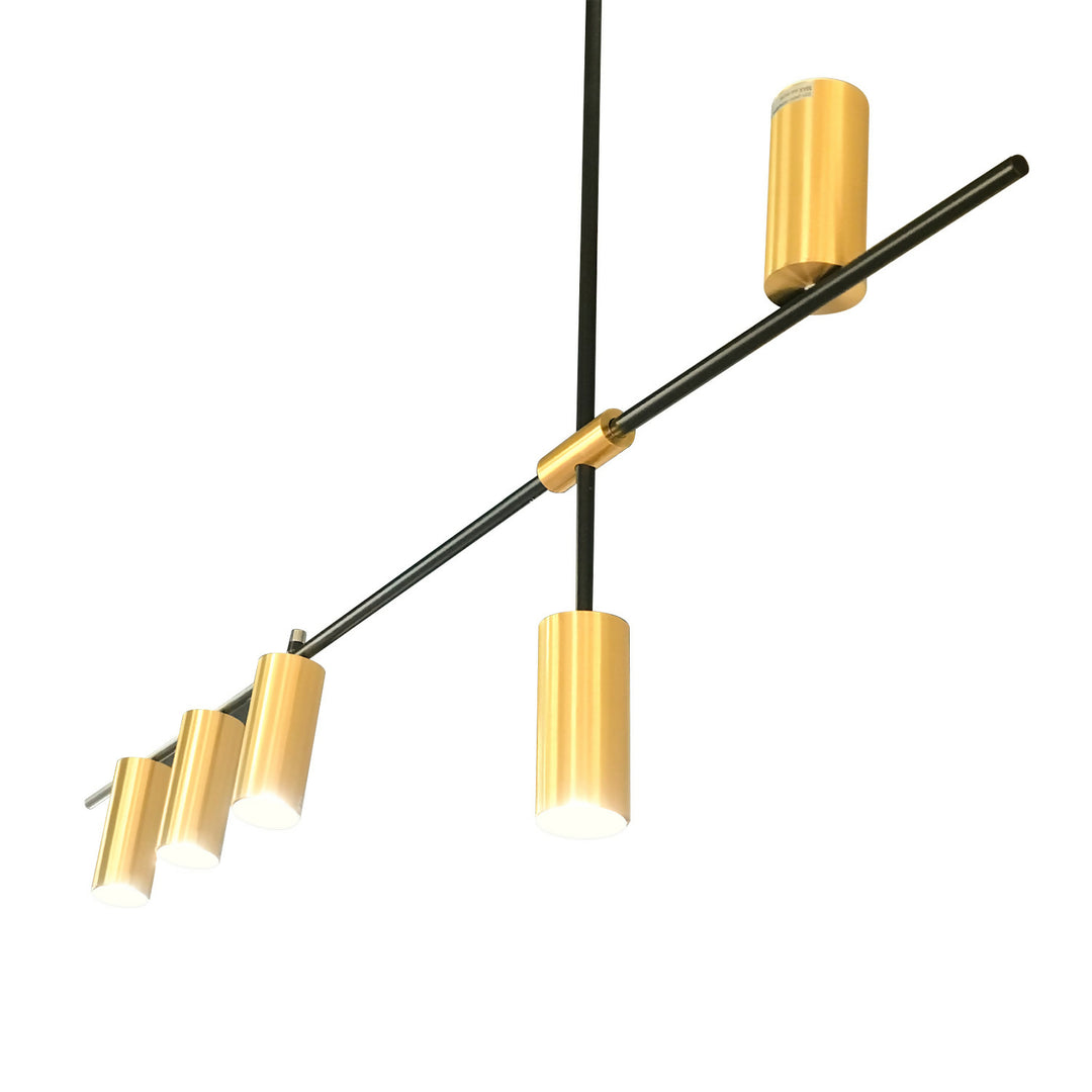 Lámpara Colgante Linen Dorado y Negro