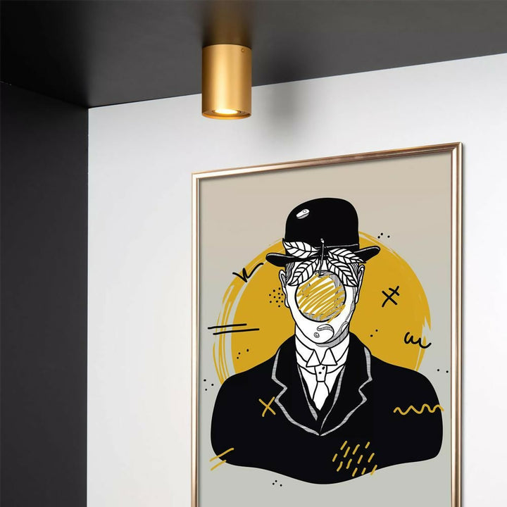 FOCO CILINDRO SOBREPUESTO TUBE DORADO Ø9,6cm 1XGU10