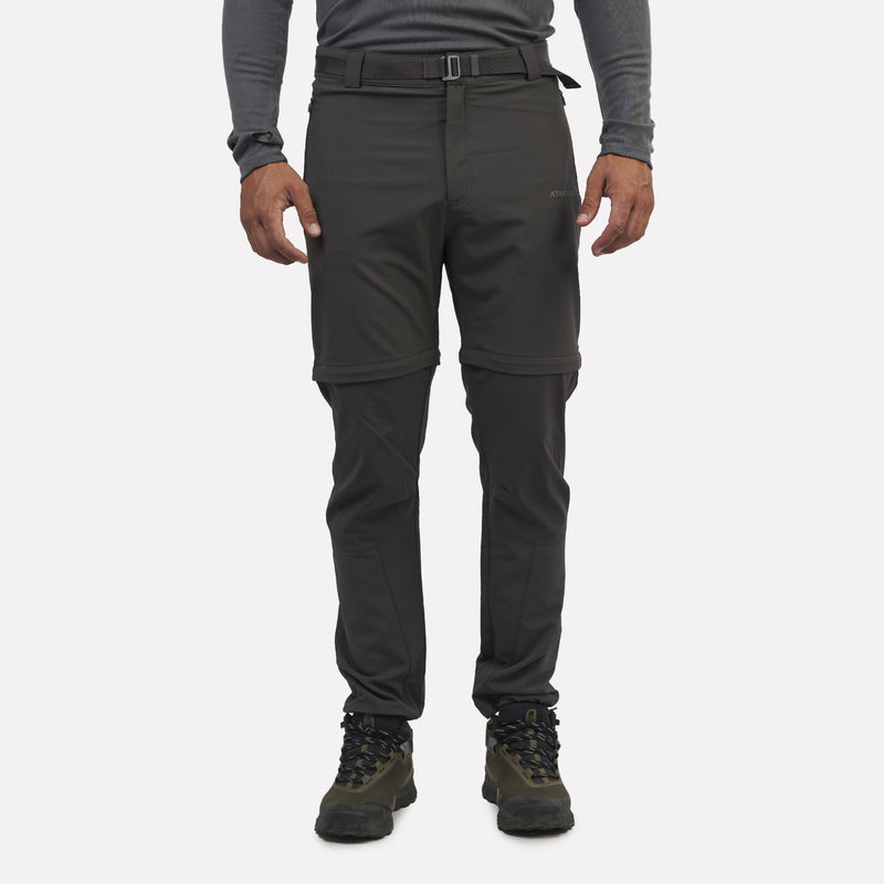 Pantalón de Trekking Desmontable Hombre Andino Gris Roca