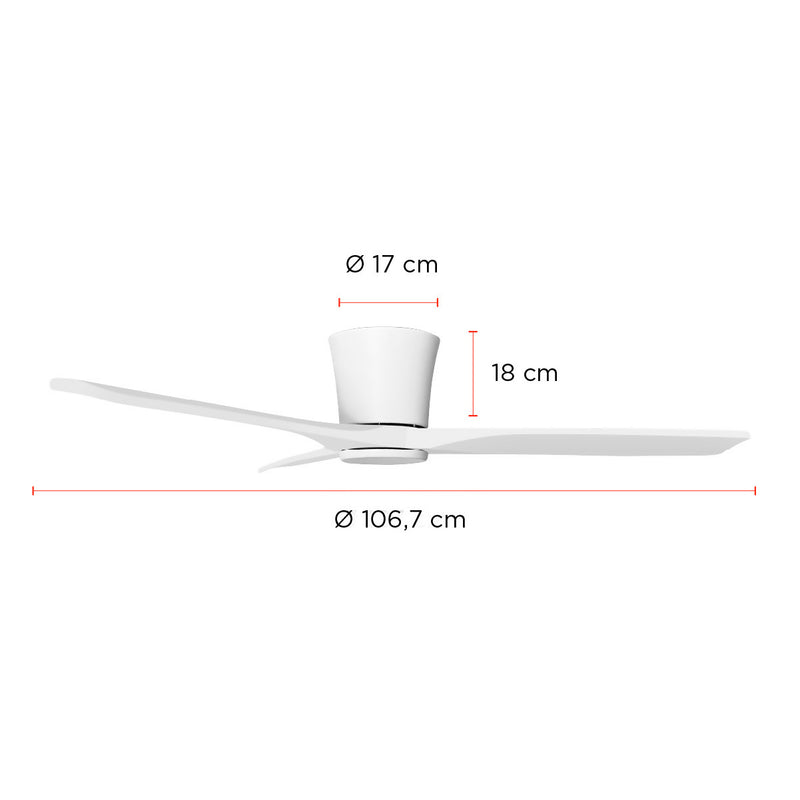 Ventilador de Techo Faro Blanco con Luz Led 3 Colores 42” PRIMATERM