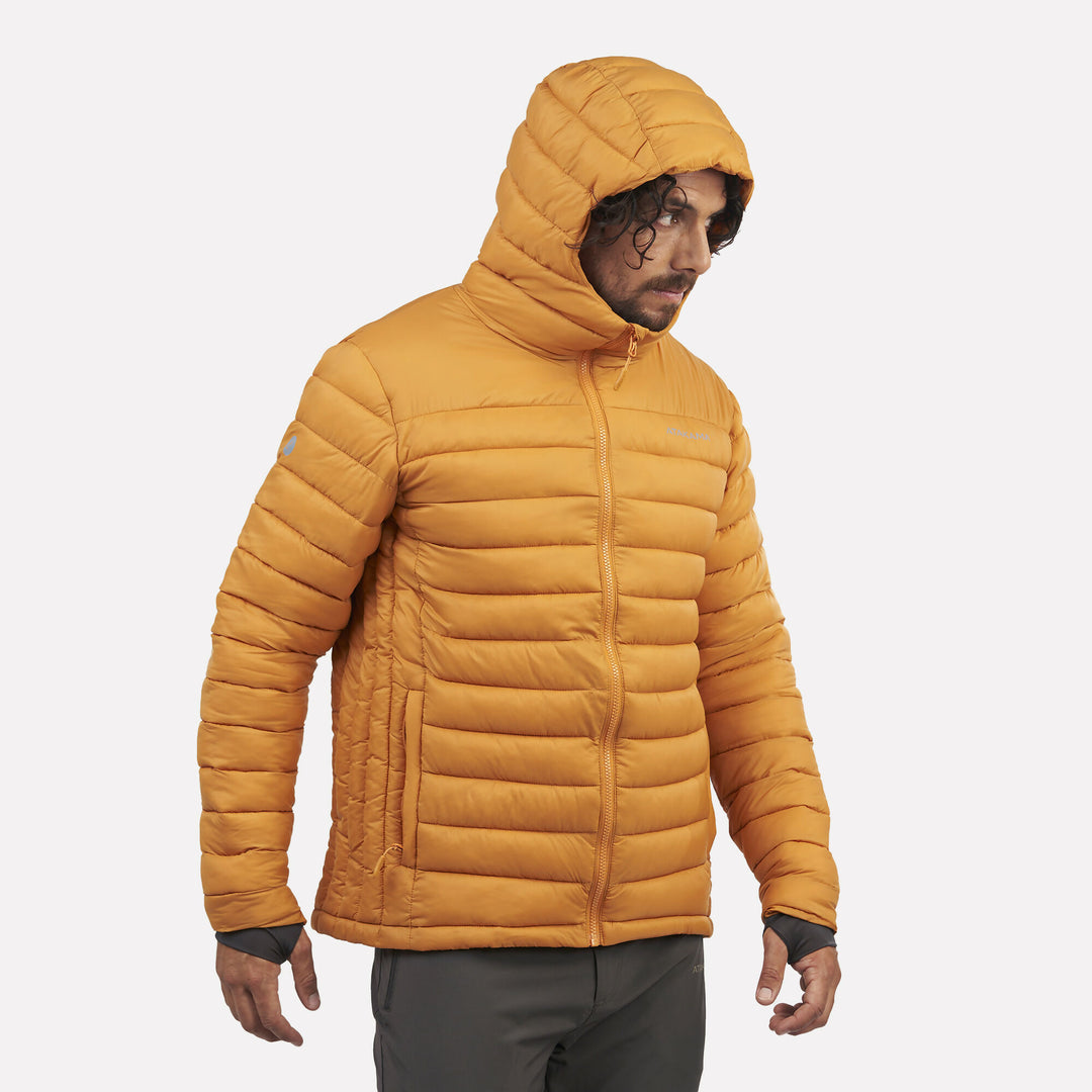 Chaqueta Parka Térmica Hombre Hoodie Indomita Amarillo Mostaza