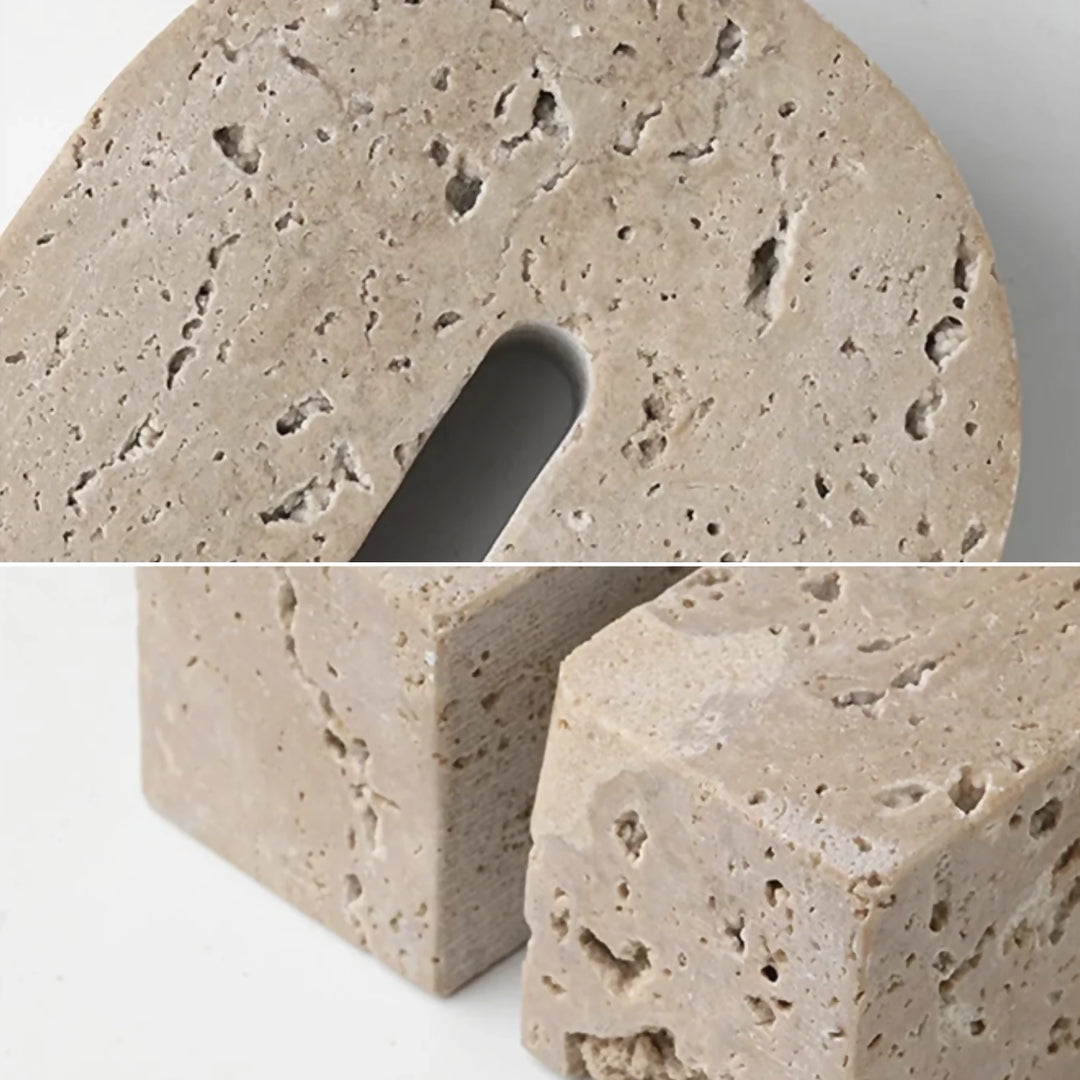 Arco Escultural Piedra Travertino Decorativo Grande