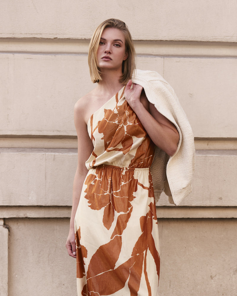 VESTIDO ZAHARA NATURAL TERRACOTA