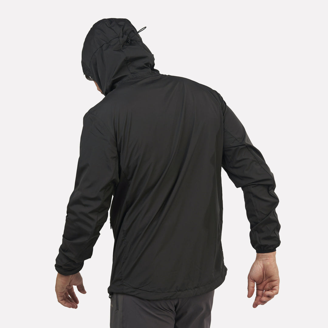 Chaqueta Cortaviento Ultraligero Hombre Declive Negro