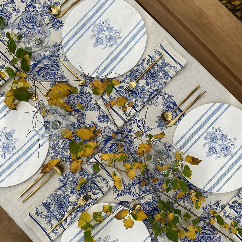 Set 4 Servilletas Toile Azul