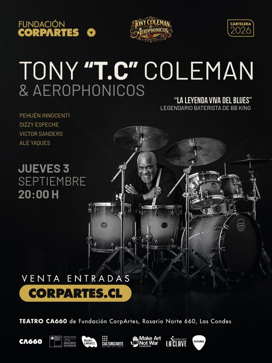 Tony “T.C.” Coleman en Chile | Teatro CA660